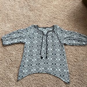 Zac & Rachel Black and White Blouse